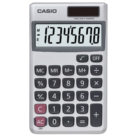 CASIO Wallet Solar Calculator with 8-Digit Display SL300VE/SL300SV